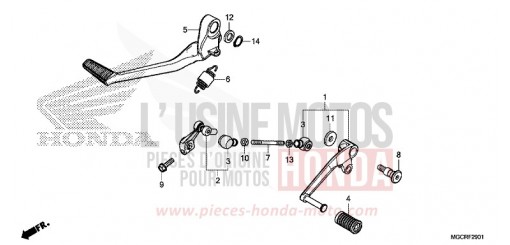 PEDAL (CB1100CA/CAD/NA/NAD) CB1100NAJ de 2018